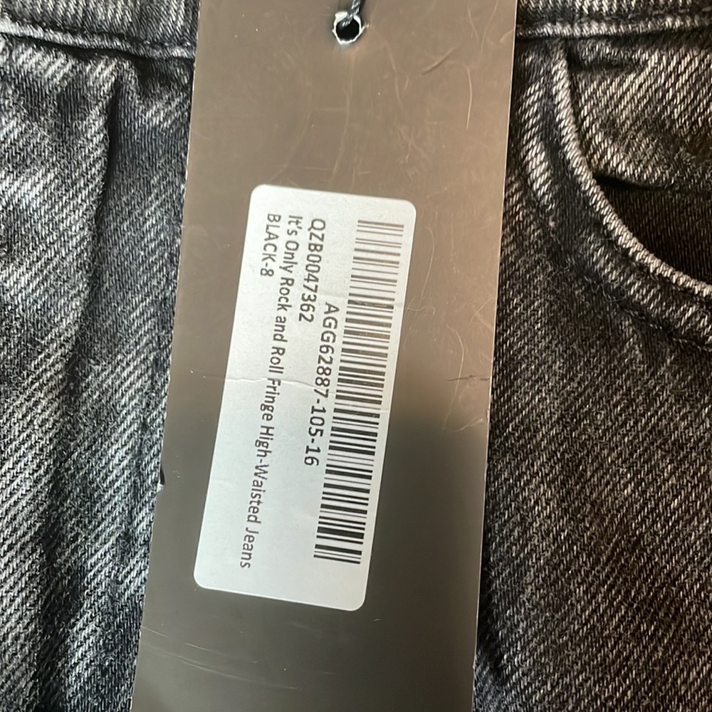 Nasty Gal Fringe Cropped High Waisted Jeans - Picture 12 of 13